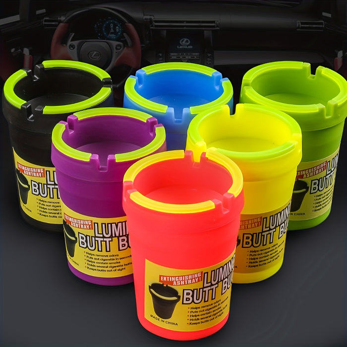 Glow In The Dark Car Ashtray Cigarette Self-Extinguishing Cup Car Ash Holder Portable Truck Home Office PORTABLE ASHTRAY
