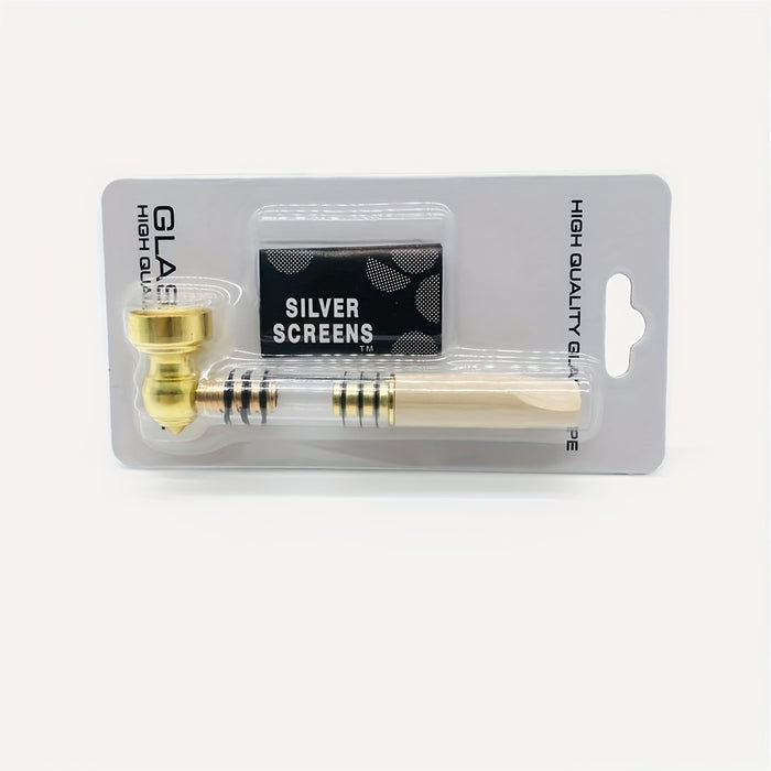 1pc, Wood Metal Smoke Pipe, High Quality Wood Pipe, Smoke Pipe, Smoking Accessories, Cigarette Accessories, Portable Straight Tube