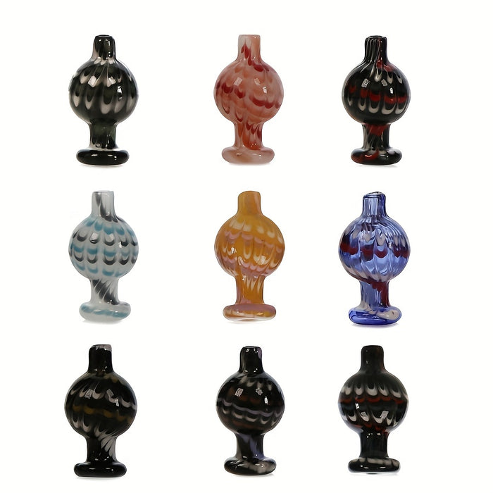 1pc Random Color Carb Cap - Hand Blown American Colors - Quality Design For Glass Smoking - Quartz Banger Carb Cap With Smoothly Airflow