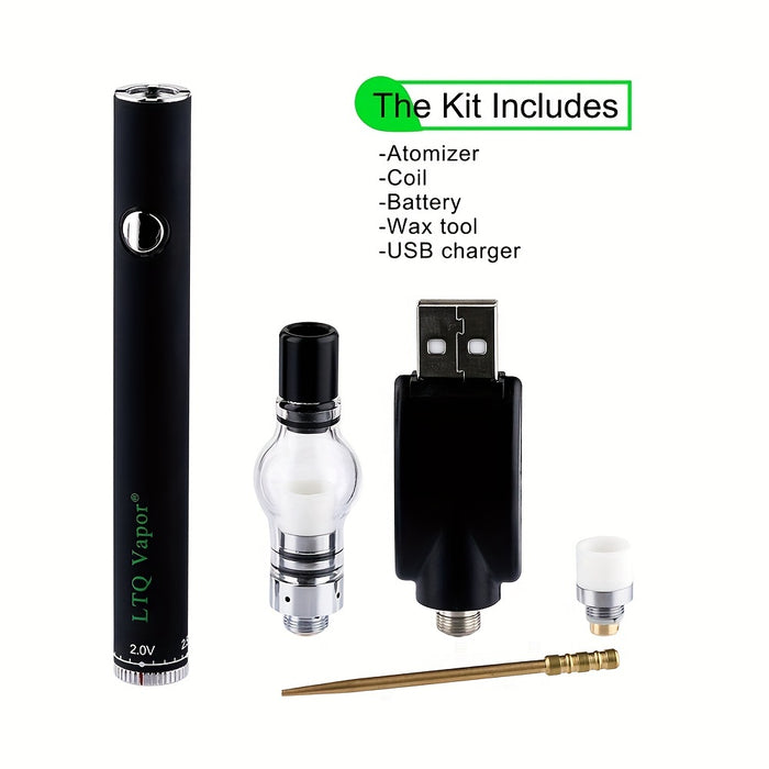 1pc Empty Glass Cartridge Wax Smoking Pen, Replaceable Atomizer With 510 Thread Battery Pen, Wax Vaporizer, Adjustable Voltage