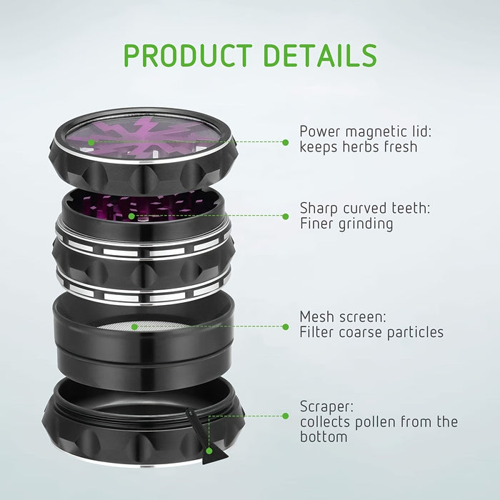 1pc Multisided Diamond-shaped Tobacco Grinder, Lightweight Tobacco Grinder, Diamond-shaped Tobacco Grinding Machine 2.5 Inches