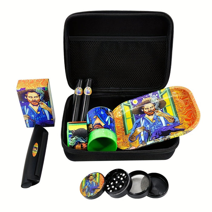 8pcs/set, Smoking Tool Set, Grinders, Rolling Trays, Cigarette Roller Machine, Pipe, Smoking Accessory Set, Smoking Accessaries