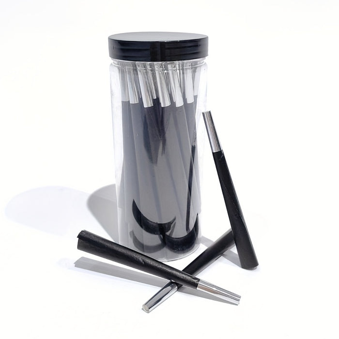 50pcs, Black Stylish Rolling Paper Cones, King Size Pre-rolled Cones With Filter, Slow Burning Rolled Paper Cones