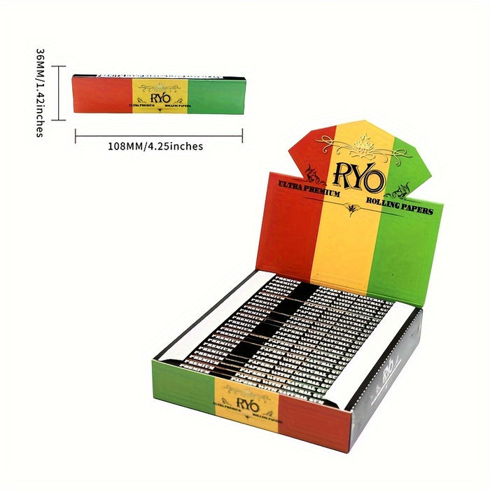 25 Booklets, Rolling Paper, Slow Burning, 32 Leaves/booklet, Total 800 Leaves
