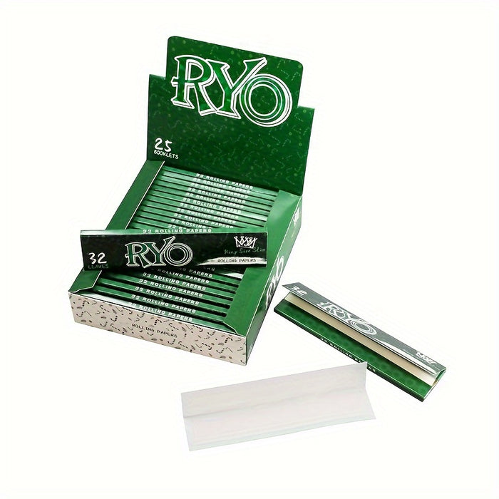 25 Booklets, Christmas Dark Green Wood Pulp Rolling Paper, King Size Slim Rolling Paper, Smooth Burning, 32Leaves Per Booklet, Christmas Gift, Christmas Suplies, Christmas Decoration, Christmas Party Supplies