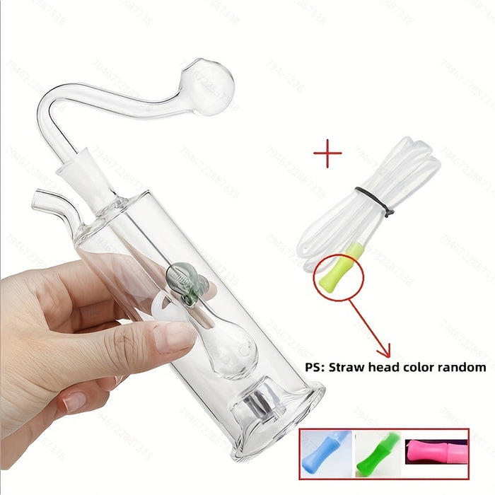 3pcs/set LED High Borosilicate Glass Bong Water Pipe LED Gradual Color Water Pipe