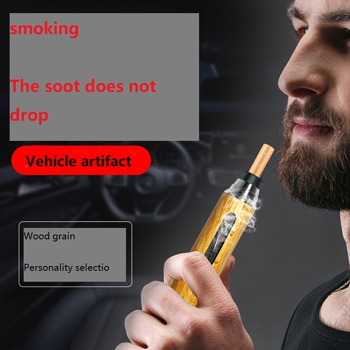 1pc Portable Car Ashtray, Portable Ashtray, Non-dropping Ash Artifact, Lazy Cigarette Holder, Driving Smoking Bomb Free Ash Ashtray, 4.8*1in