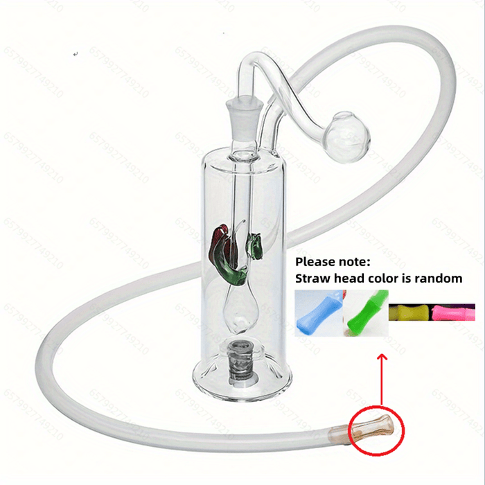 1 Set, LED Gradient Color High Borosilicate Glass Bong Pipe Water Pipe Smoking Accessories