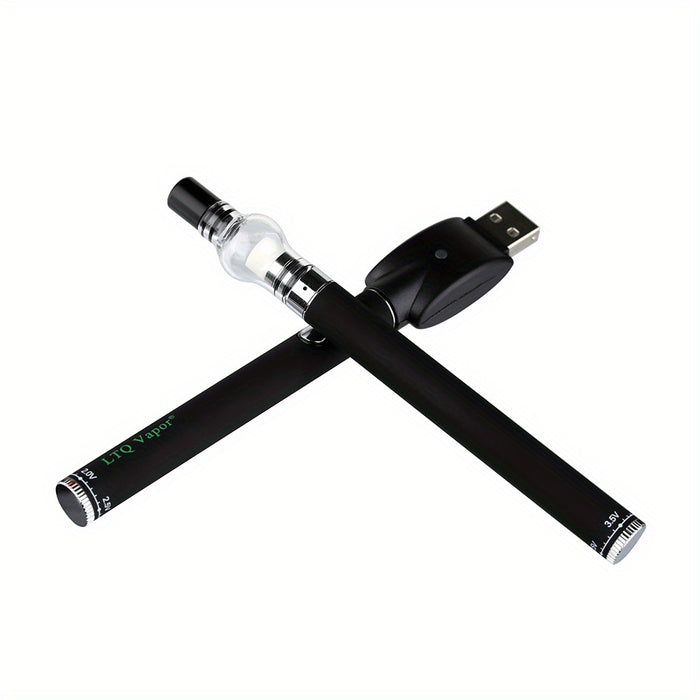 1pc Empty Glass Cartridge Wax Smoking Pen, Replaceable Atomizer With 510 Thread Battery Pen, Wax Vaporizer, Adjustable Voltage