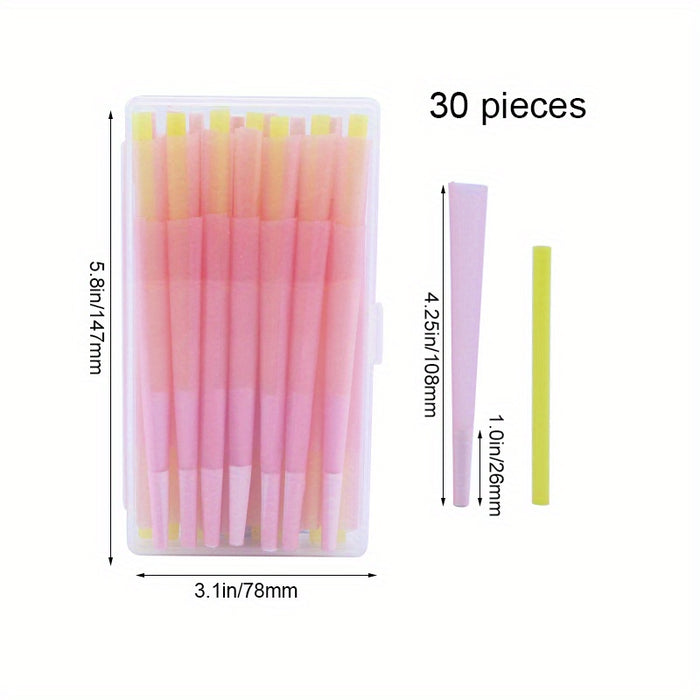 30pcs/Boxs Rolling Paper Cones, Classic King Size Cones, Cone Rolling Papers 4.2inches/108mm Pre-Rolled Cones, Rolling Papers Cones, Rolling Paper With Tips, Green Rolling Paper Smoking Accessories