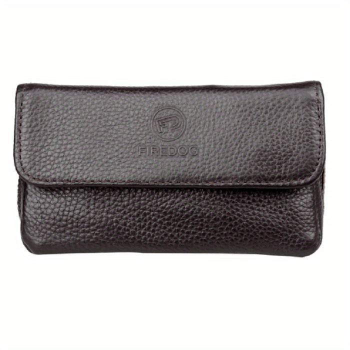1pc, Tobacco Pipe Pouch Case Bag, Smoking Tobacco Pipe Pouch Case, Leather Pipe Storage Container Accessories For 2 Pipes, Genuine Leather For 2 Tobacco Pipes, Smoking Accessaries
