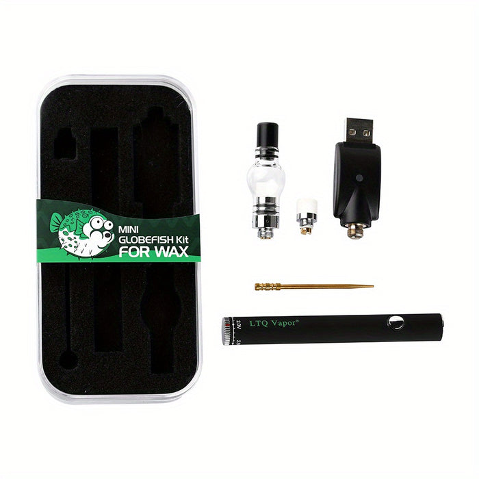 1pc Empty Glass Cartridge Wax Smoking Pen, Replaceable Atomizer With 510 Thread Battery Pen, Wax Vaporizer, Adjustable Voltage