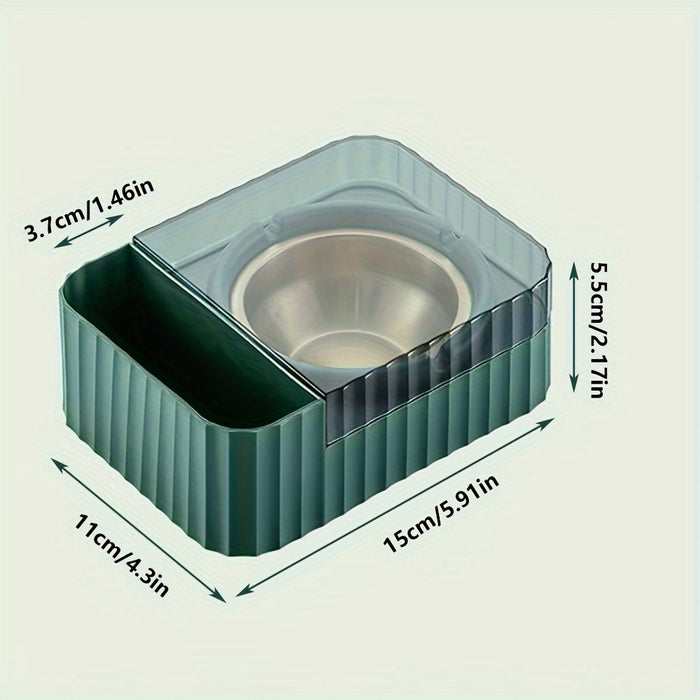 1pc Elegant Wall-Mounted Stainless Steel Cigarette Ashtray - Perfect For Bathroom Storage And Organization