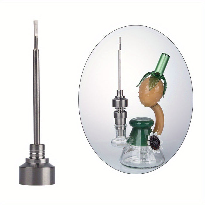 1pc, Stainless Steel Cap, Smoking Accessory, G2 Titanium Carb Cap Tool With Air Hole, Hookah Tool, Smoking Accessaries