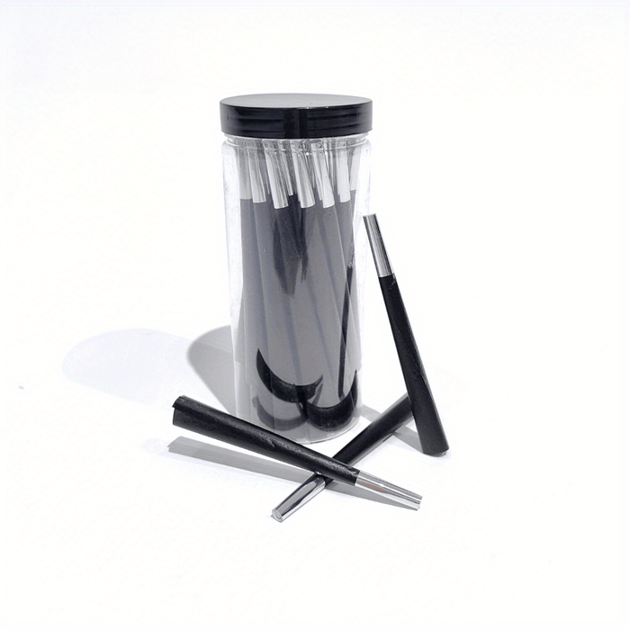 50pcs, Black Stylish Rolling Paper Cones, King Size Pre-rolled Cones With Filter, Slow Burning Rolled Paper Cones