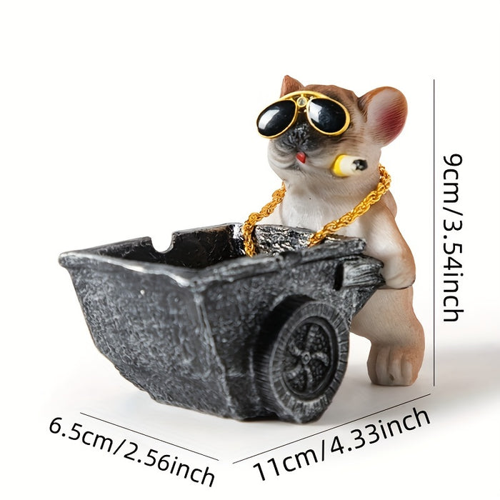 1pc Cute Cartoon Ashtray for Home and Office - Anti-Smoking Gift Decoration