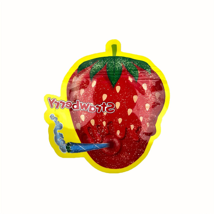 100pcs 3D Mylar Bags Zipper Bags Design Bags Resealable Bag Plastic Packing Bags Smell Proof Bag Shape Of Zipper Bags Gift Snack Bags Kids Gift Bags, 3.5gram, 3.94*5.12inch
