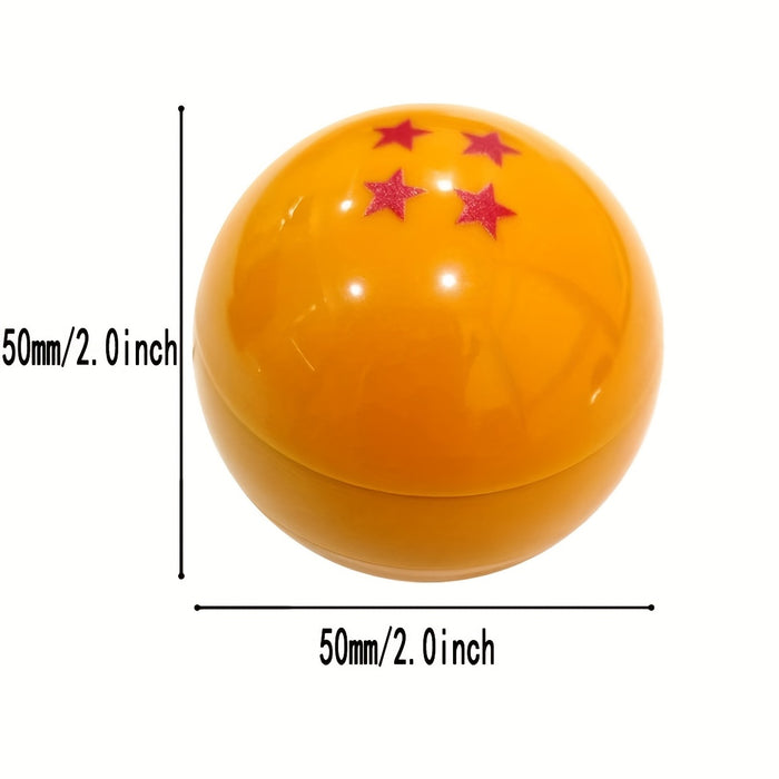 1pc, Creative Smoking Grinder Device, Round Tobacco Grinder, Four Star Yellow Ball Smoking Grinder, Smoking Accessories