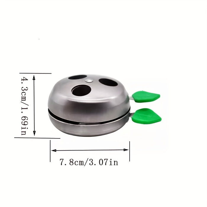 1pc, Charcoal Holder, Arab Shisha Hookah Accessories, Stainless Steel Shisha Carbon Separator Carbon Pot, Smoke Pot, Tin Foil Free Three-hole Double Cover Windproof Charcoal Charcoal Holder, Smoking Accessaries