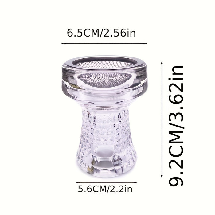 1pc, Glass Hookah Bowl With Net Nargile Shisha Bowl Hookah Narguile Chicha Cachimbas Shisha Tobacco Bowl Hookah Head Smoking Accessories Gift