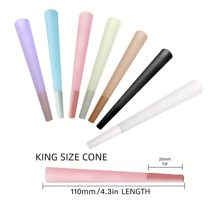 50pcs/100pcs, Pre-rolled Cones (108mm/4.2inches), Tapered Paper With Tips On The Roll, Flavor Paper, Translucent Pre-Rolled Cones, Cigarette Paper, Hornet Natural Unrefined Rolling Paper, Cones King Size