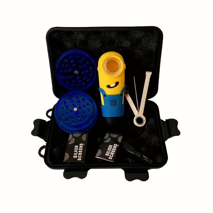 1set, Little Yellow Man Silicone Tobacco Pipe Set, Smoking Pipe Accessories, Weed Accessories