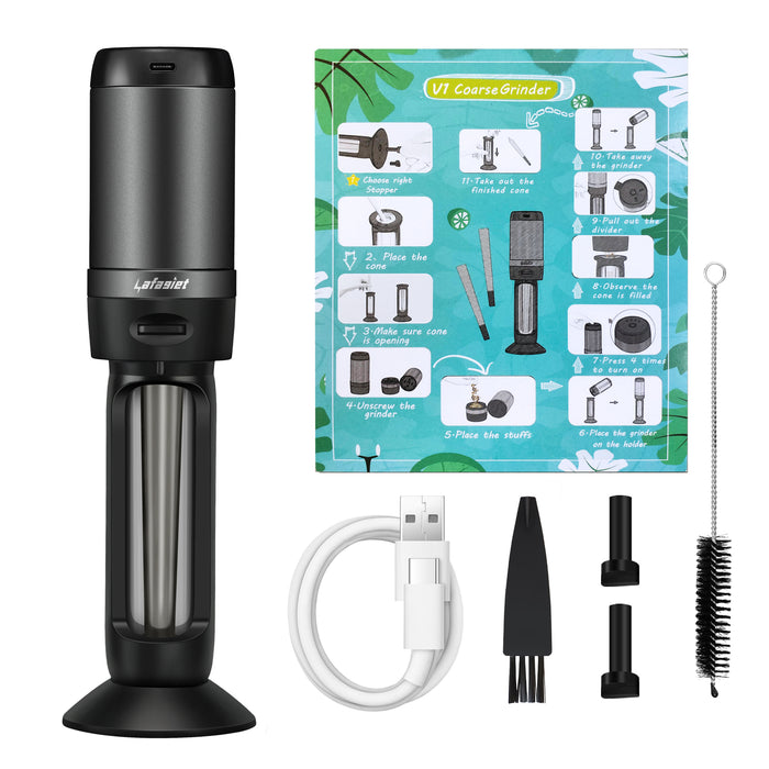 1set Electric Dry Herb Grinder With Filling Tobacco Horn Tube, Cone Rolling Paper Cigarette Maker, Smoking Accessories
