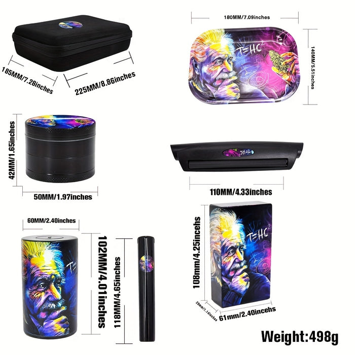 8pcs/set, Smoking Tool Set, Grinders, Rolling Trays, Cigarette Roller Machine, Pipe, Smoking Accessory Set, Smoking Accessaries