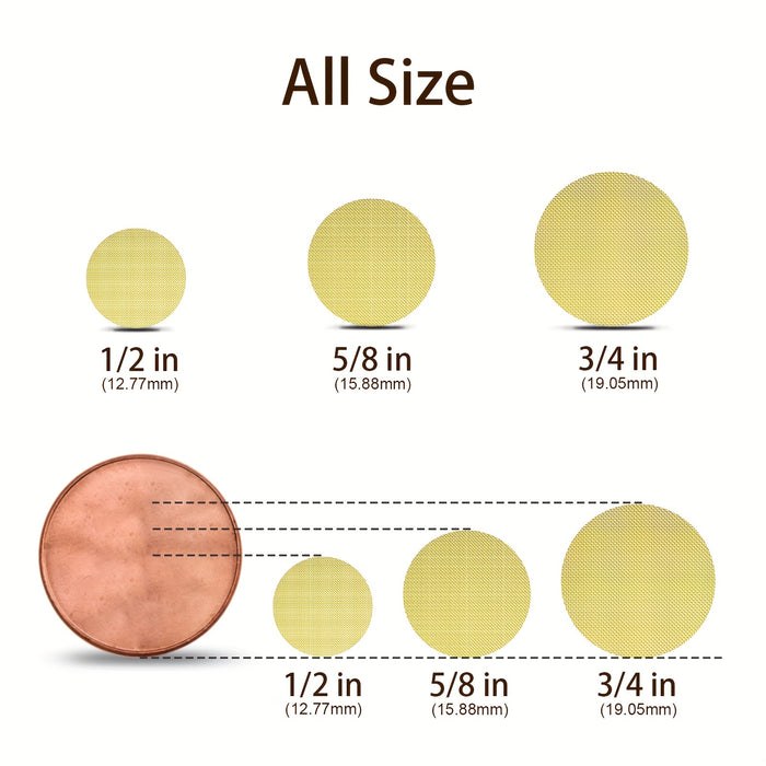200pcs, Smoking Tube Screens, Brass Screens, Premium 3/4 Inch Smoking Tube Screens With Metal Box, Smoking Accessaries