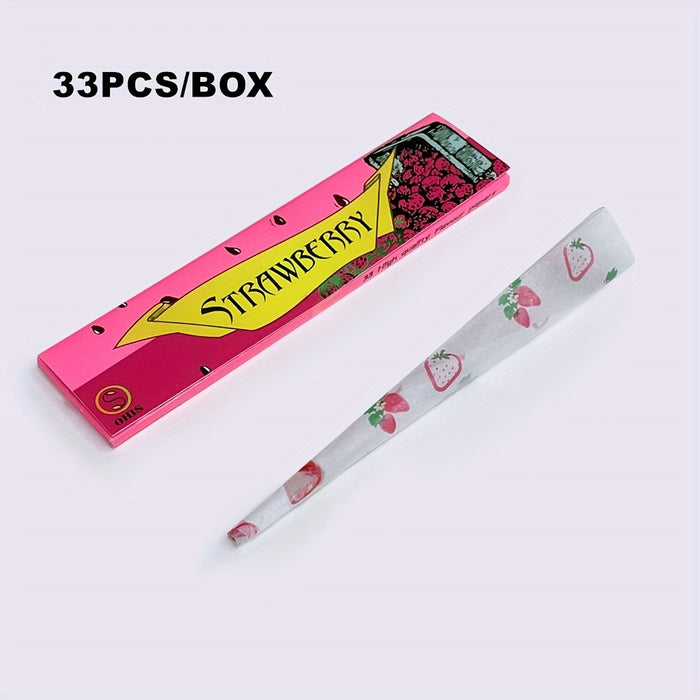 33pcs/Box, Rolling Papers, Fruit-flavored Pre-roll Paper, Suitable For Ordinary Grinder, Translucent Pre-roll Paper, Cigarette Paper, Natural Unrefined Rolling Paper, Large Size 110MM Rolling Papers,