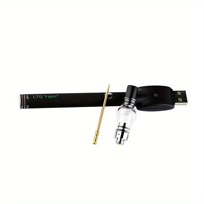 1pc Empty Glass Cartridge Wax Smoking Pen, Replaceable Atomizer With 510 Thread Battery Pen, Wax Vaporizer, Adjustable Voltage