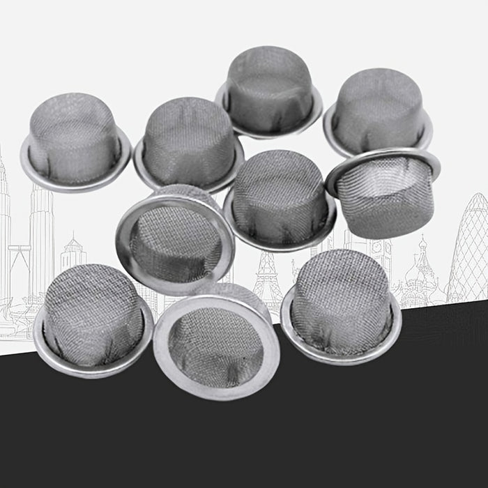 10pcs Stainless Steel 16mm Smoking Pipe Filter Screen Exquisite Crystal Cap Pipes Filter Mesh Household Tobacco Herb Accessories