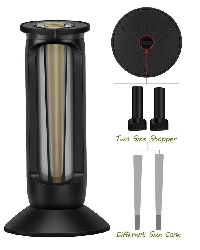 1set Electric Dry Herb Grinder With Filling Tobacco Horn Tube, Cone Rolling Paper Cigarette Maker, Smoking Accessories