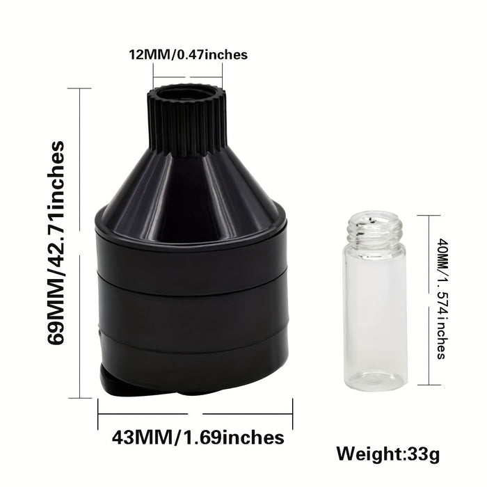 1pc, Grinder, Personality Folding Plastic Hand-shake Smoke Grinder, Medicine Bottle, Smoke Grinder, Smoking Accessories
