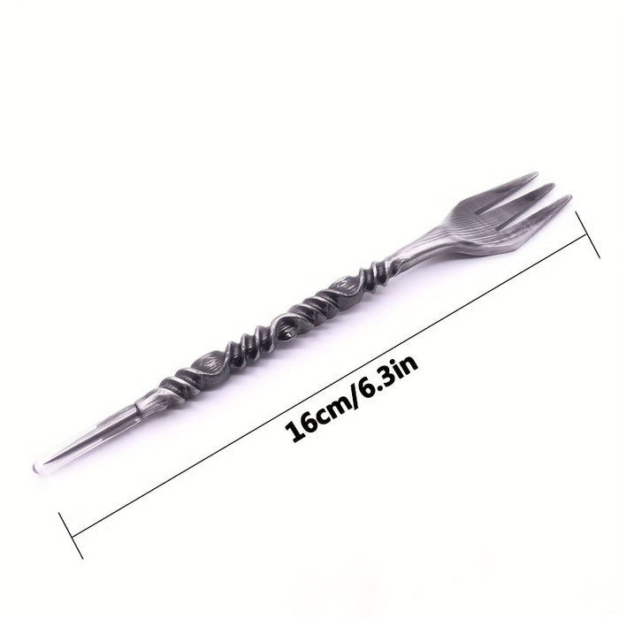 1pc, Hookah Shisha Flavors Fork With Poker, Alloy Tobacco Fork And A Puncher For Aluminum Foils Tools 6.3 In Long, Hookah Accessories