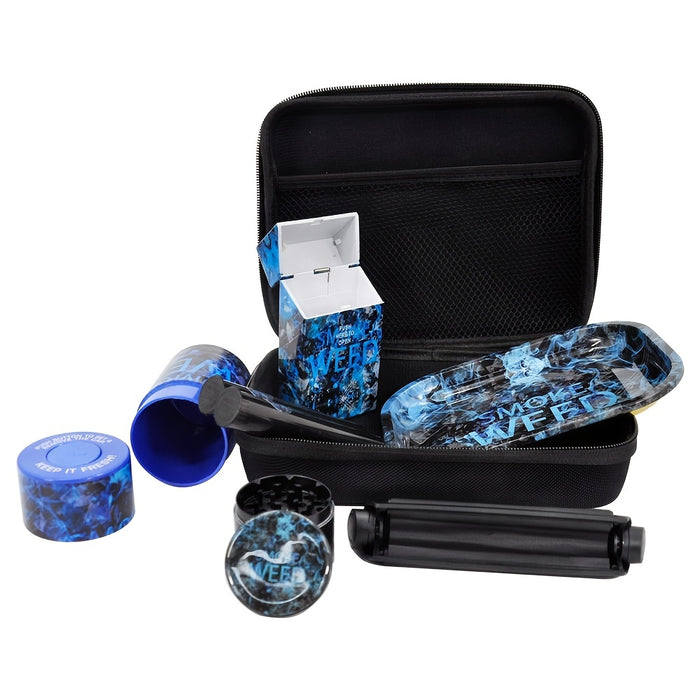 1set 8.86 Inches Metal Herb Grinder Rolling Tray Set, With A Suitcase Premium Grinder