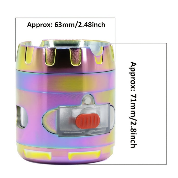 1pc, Grinder, Spice Grinder, Four-layer Spice Grinder With Cigarette Holder Drawer, Creative Can Shaped Grinder, Metal Grinder For Kitchen, Spice Grinders, Multifunctional Spice Crusher, Smoking Accessaries