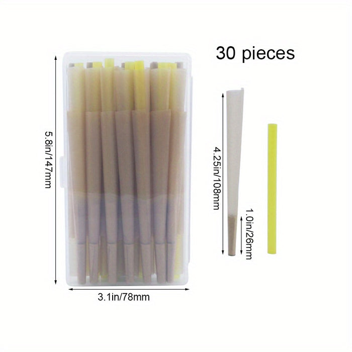 30pcs/Boxs Rolling Paper Cones, Classic King Size Cones, Cone Rolling Papers 4.2inches/108mm Pre-Rolled Cones, Rolling Papers Cones, Rolling Paper With Tips, Green Rolling Paper Smoking Accessories