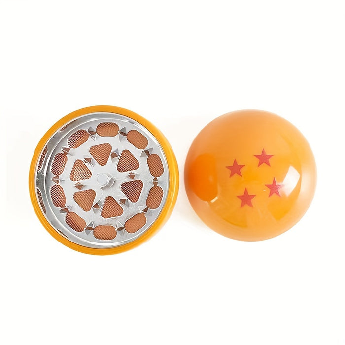 1pc, Creative Smoking Grinder Device, Round Tobacco Grinder, Four Star Yellow Ball Smoking Grinder, Smoking Accessories
