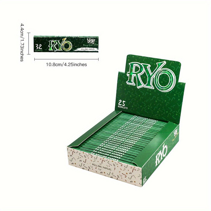 25 Booklets, Christmas Dark Green Wood Pulp Rolling Paper, King Size Slim Rolling Paper, Smooth Burning, 32Leaves Per Booklet, Christmas Gift, Christmas Suplies, Christmas Decoration, Christmas Party Supplies
