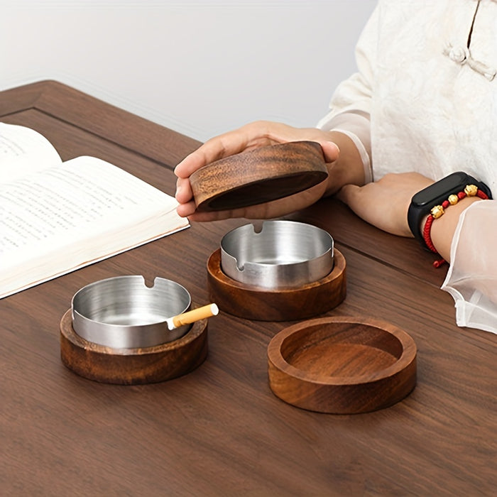 1pc Retro Ashtray Portable Decorative Ashtray For Home Office Outdoor Indoor Party
