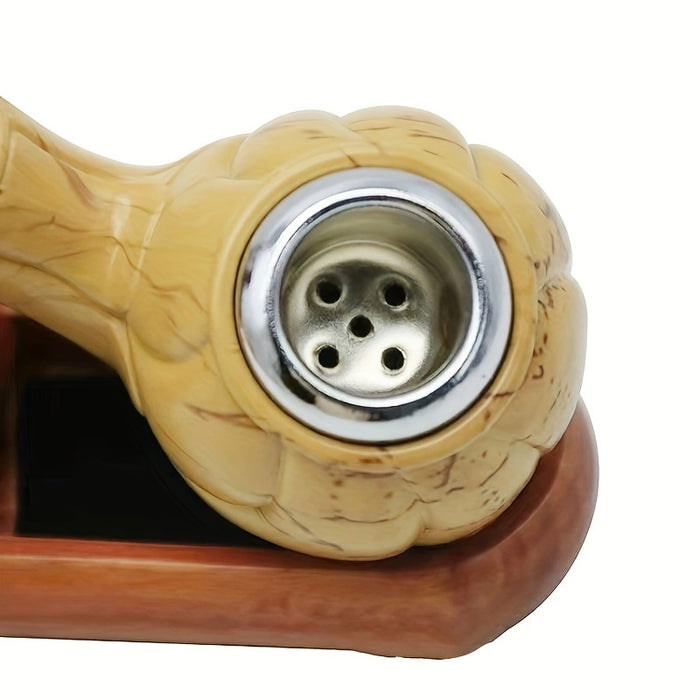 1pc, Yellow Short Premium Smoking Tube, Portable Smoking Tube For Home Outdoor Travel, Household Gadget, Christmas Gifts, Halloween Gifts