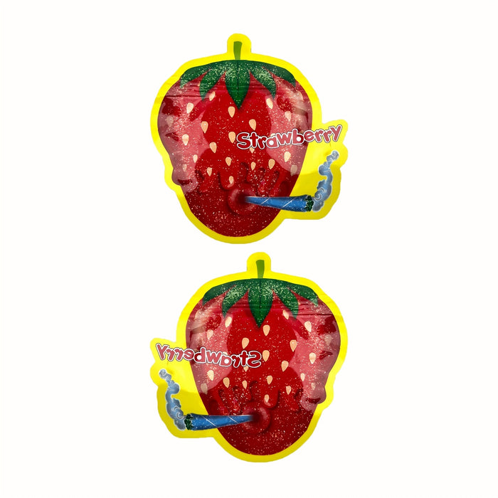 100pcs 3D Mylar Bags Zipper Bags Design Bags Resealable Bag Plastic Packing Bags Smell Proof Bag Shape Of Zipper Bags Gift Snack Bags Kids Gift Bags, 3.5gram, 3.94*5.12inch