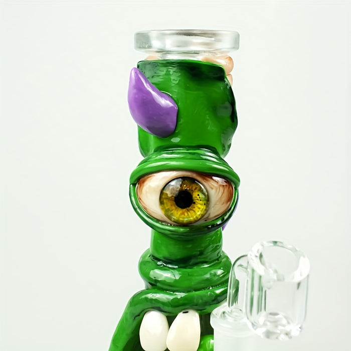 1pc, Handmade Monster Design Clay Water Pipe Glass Bong Water Pipe With 14mm Quartz Banger Smoking Accessories
