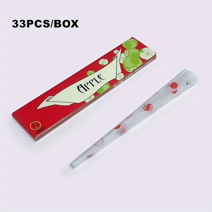 33pcs/Box, Rolling Papers, Fruit-flavored Pre-roll Paper, Suitable For Ordinary Grinder, Translucent Pre-roll Paper, Cigarette Paper, Natural Unrefined Rolling Paper, Large Size 110MM Rolling Papers,