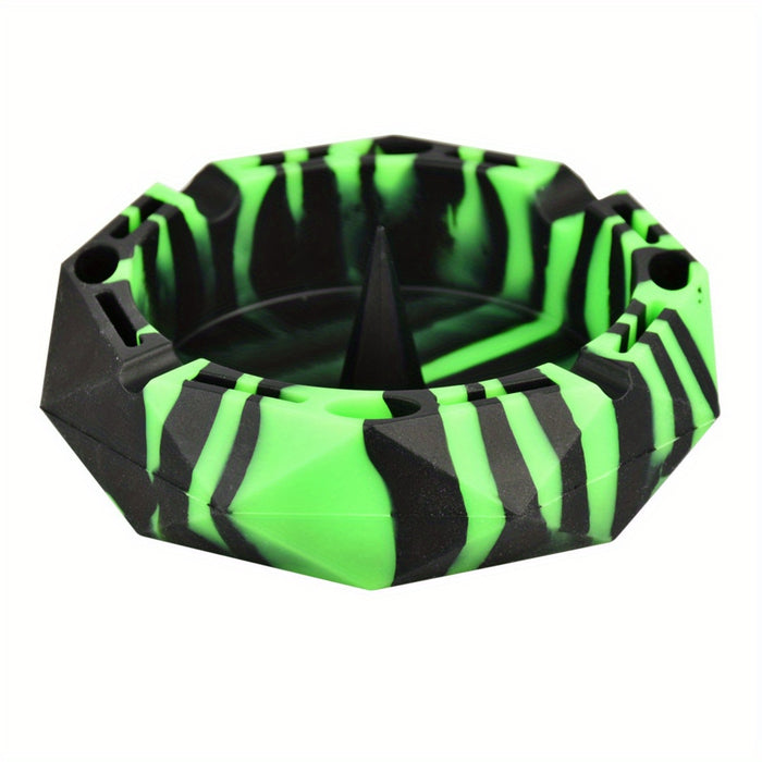 1pc, Polygon Unique Shape Silicone Ashtray, Portable Ashtray For Smoking Ash Holder, Smoking Accessories