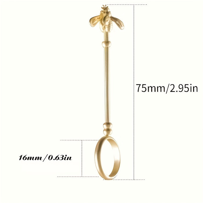 1pc, Golden Bee Cigarette Holder, Elegant Cigarette Holder Ring Rack, Cigarette Finger Clip Ring Holder, Gift For Smoker, Smoking Accessories