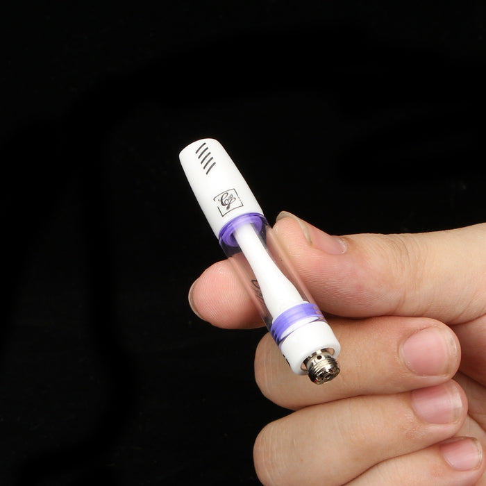 1pc CBD Oil Vape Glass Tank Refillable Oil Tank 1ML,510 Atomizer,ceramics Cigarette Holder For CBD THC