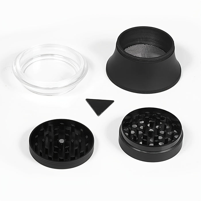 1pc Wide Mouth Zinc Alloy Tobacco Grinder, Four Layers Metal Tobacco Grinder, Zinc Alloy Tobacco Grinding Machine