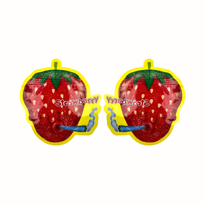 100pcs 3D Mylar Bags Zipper Bags Design Bags Resealable Bag Plastic Packing Bags Smell Proof Bag Shape Of Zipper Bags Gift Snack Bags Kids Gift Bags, 3.5gram, 3.94*5.12inch